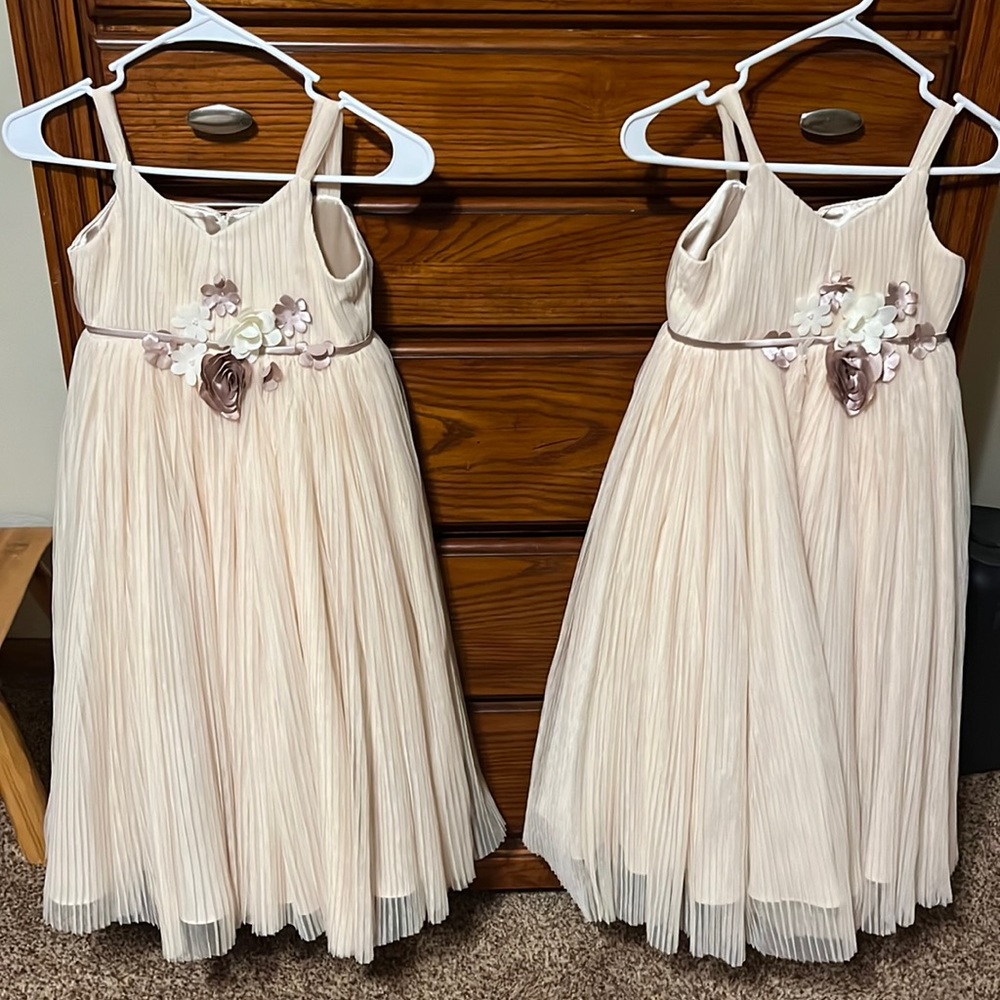 Miniature bridesmaids dresses